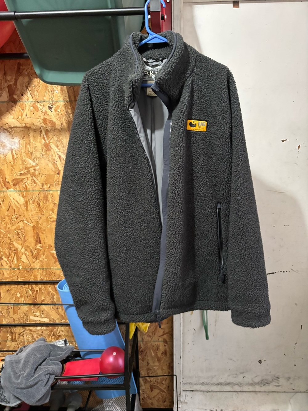 Men's Charcoal Gray Fleece Zip Jacket